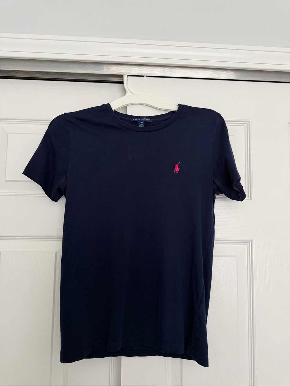 Ralph Lauren Navy Crewneck Tee with White Label
